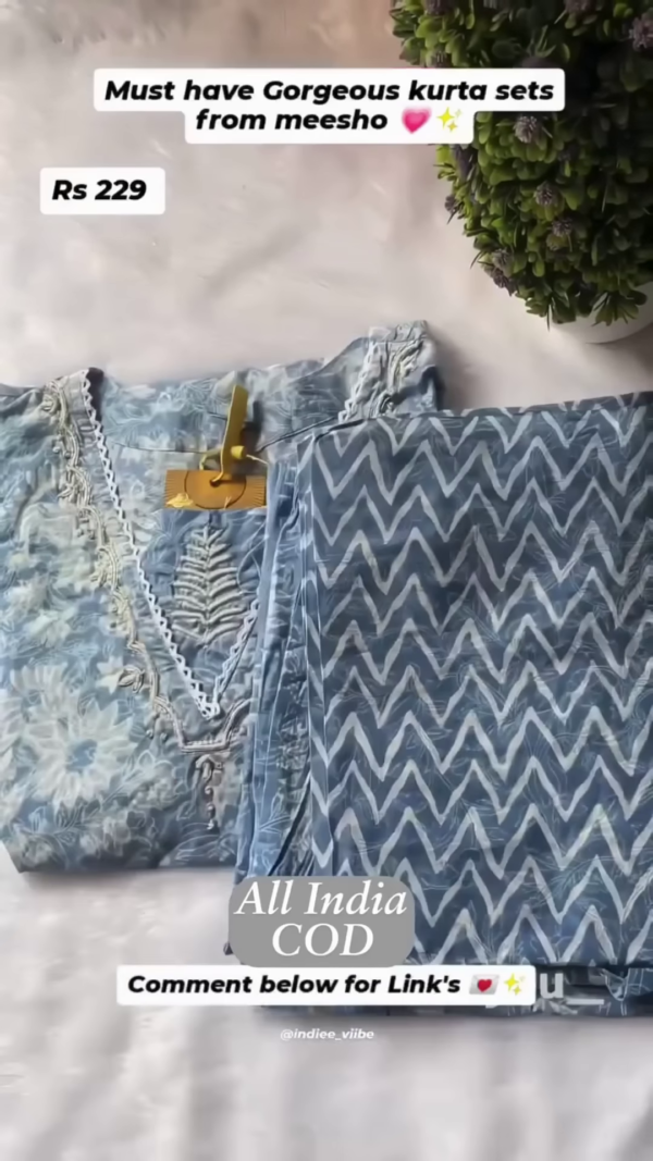 Trendy Women Fashion Kurti Trouser With Dupatta - Image 4