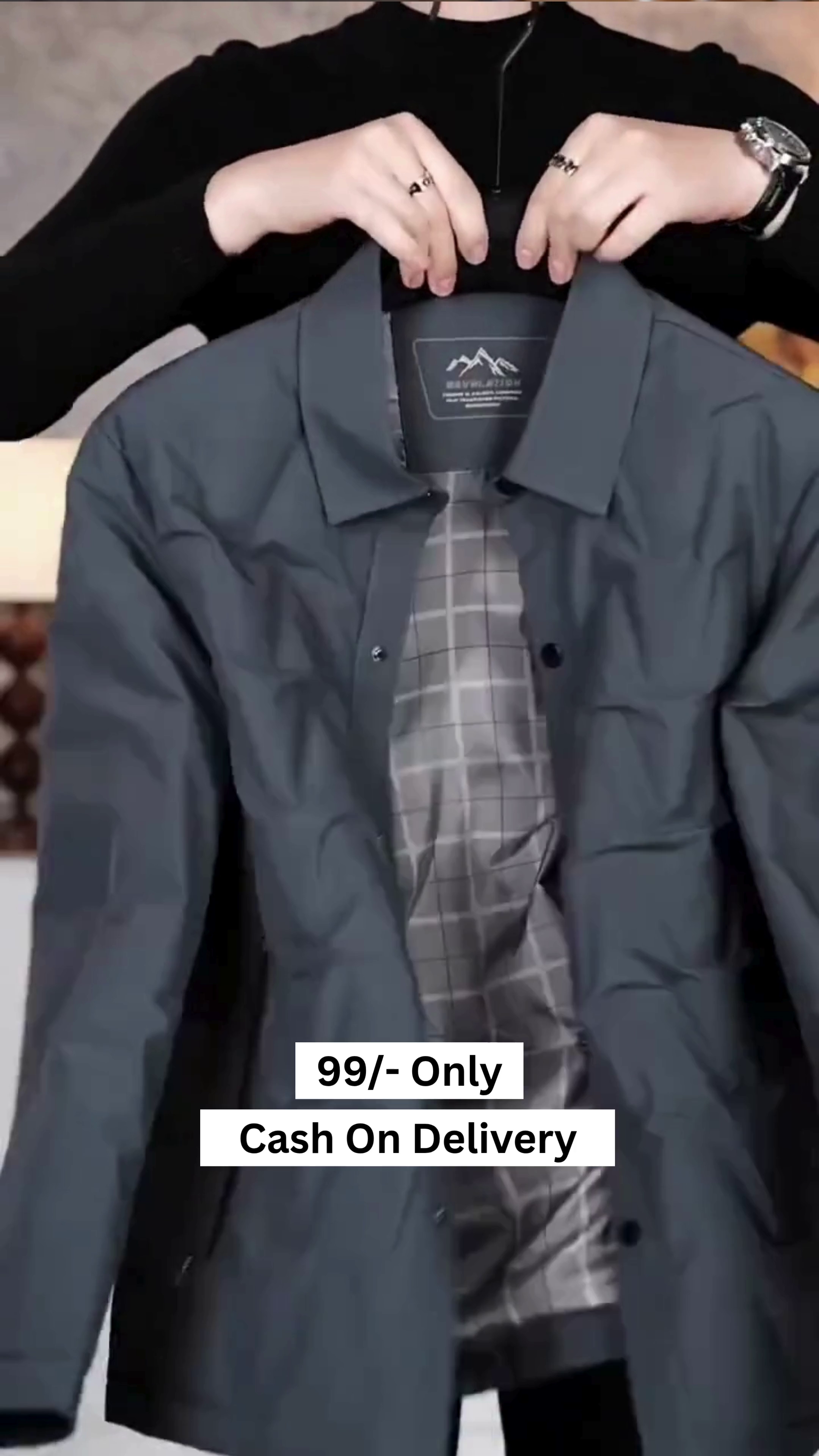 Mens Jacket Lightweight Spring Fall Warm Coat Business Casual windbreaker Jacket Quilted jackets for Men - Image 2