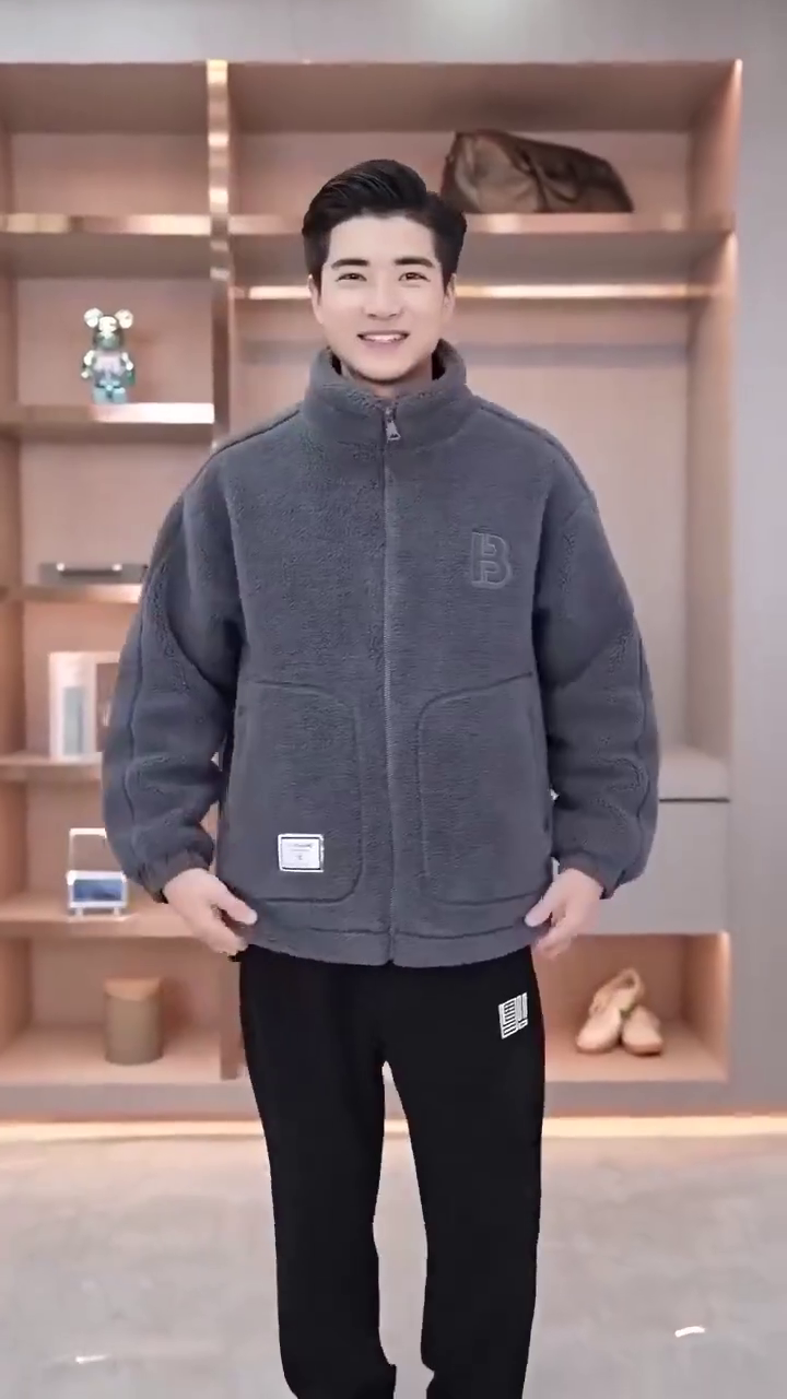 Trendy Brand Men's Casual Outerwear Autumn Winter New Stand Collar Breathable Size Camouflage for Boys