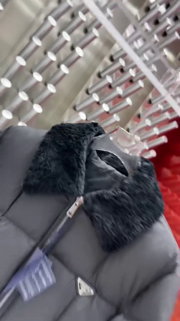 Prada Jacket Puff Black With Fur - Image 6