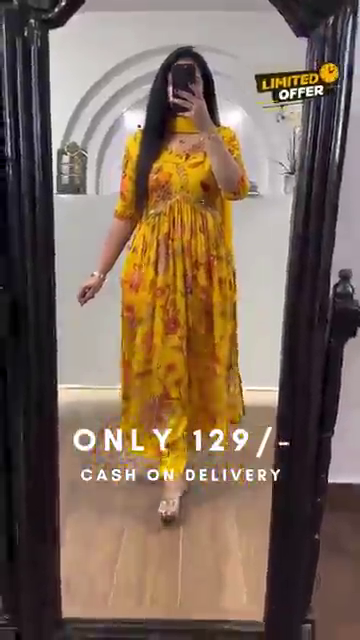 Designer Muslin Digital Print With Hand Work Alia Cut Top With Dupatta - Image 6