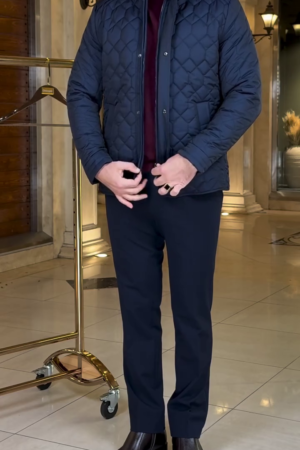 High Neck Quilted Jacket