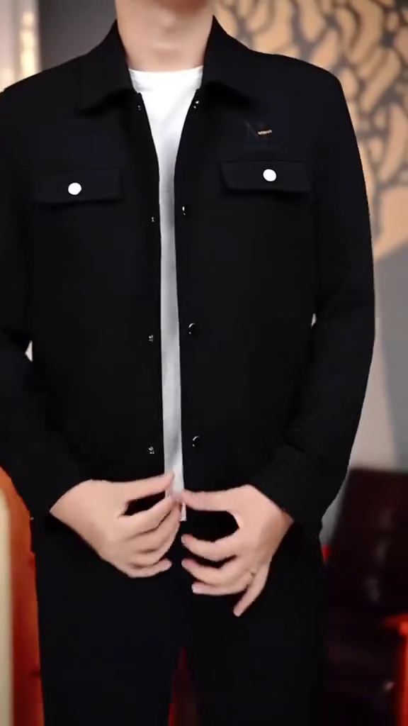 Double Pocket Resort Collar Tailored Jacket - Image 8