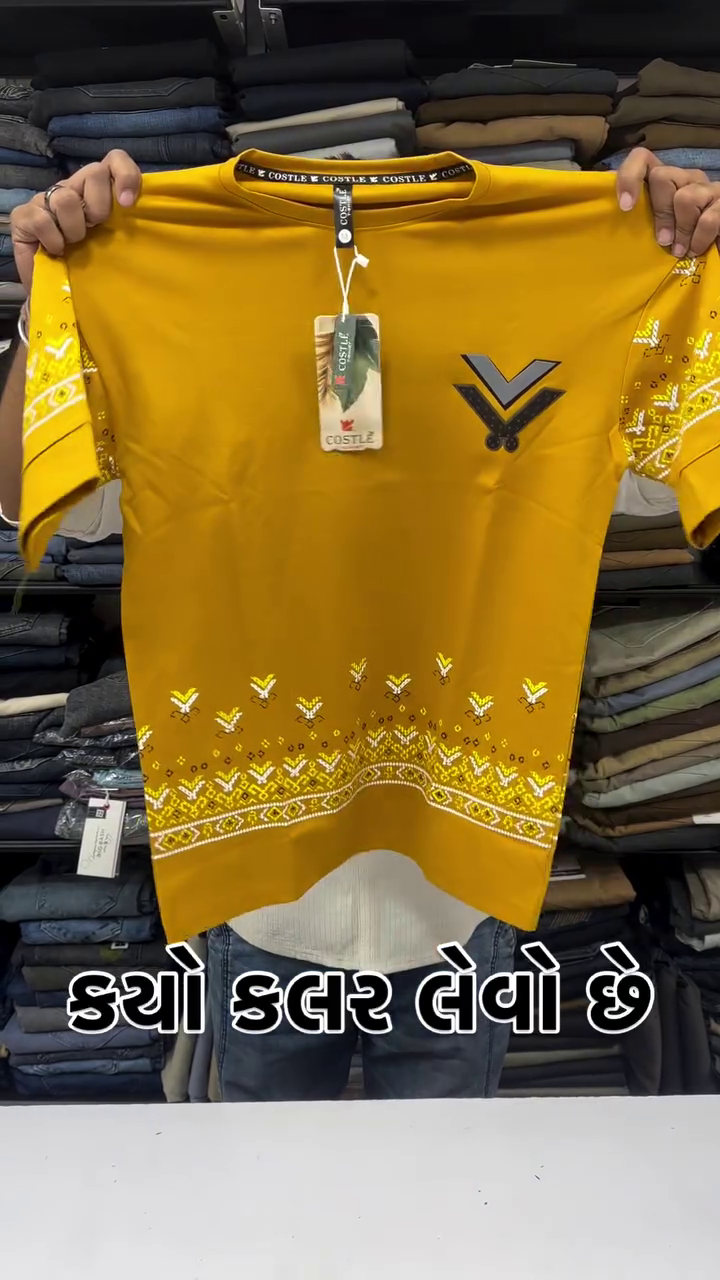 Men's Cotton Round Half Sleeve Printed Regular Fit T-Shirt