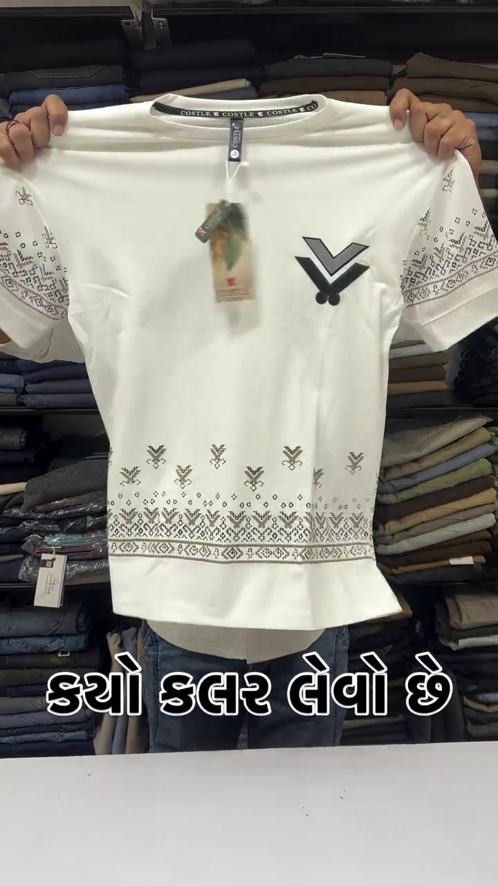 Men's Cotton Round Half Sleeve Printed Regular Fit T-Shirt - Image 5