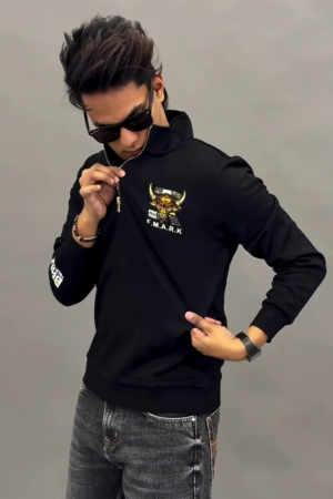 Men Full Sleeve Typography Printed Sweatshirt