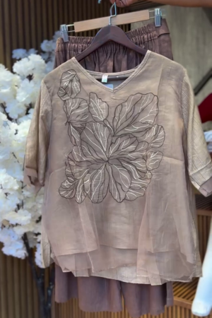Women's Clothing Shirts Blouse Summer Cotton Linen Blusa Mujer Embroidery V-Neck Solid Vintage Casual Camisas Loose