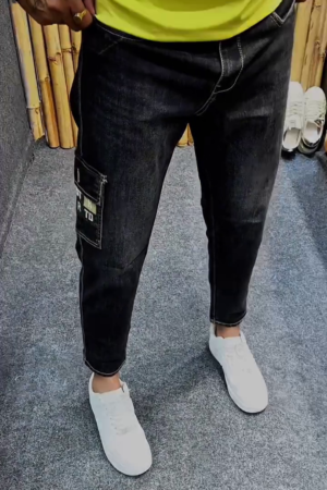 Men Jogger Mid-Rise Slash Knee Light Fade Stretchable Jeans