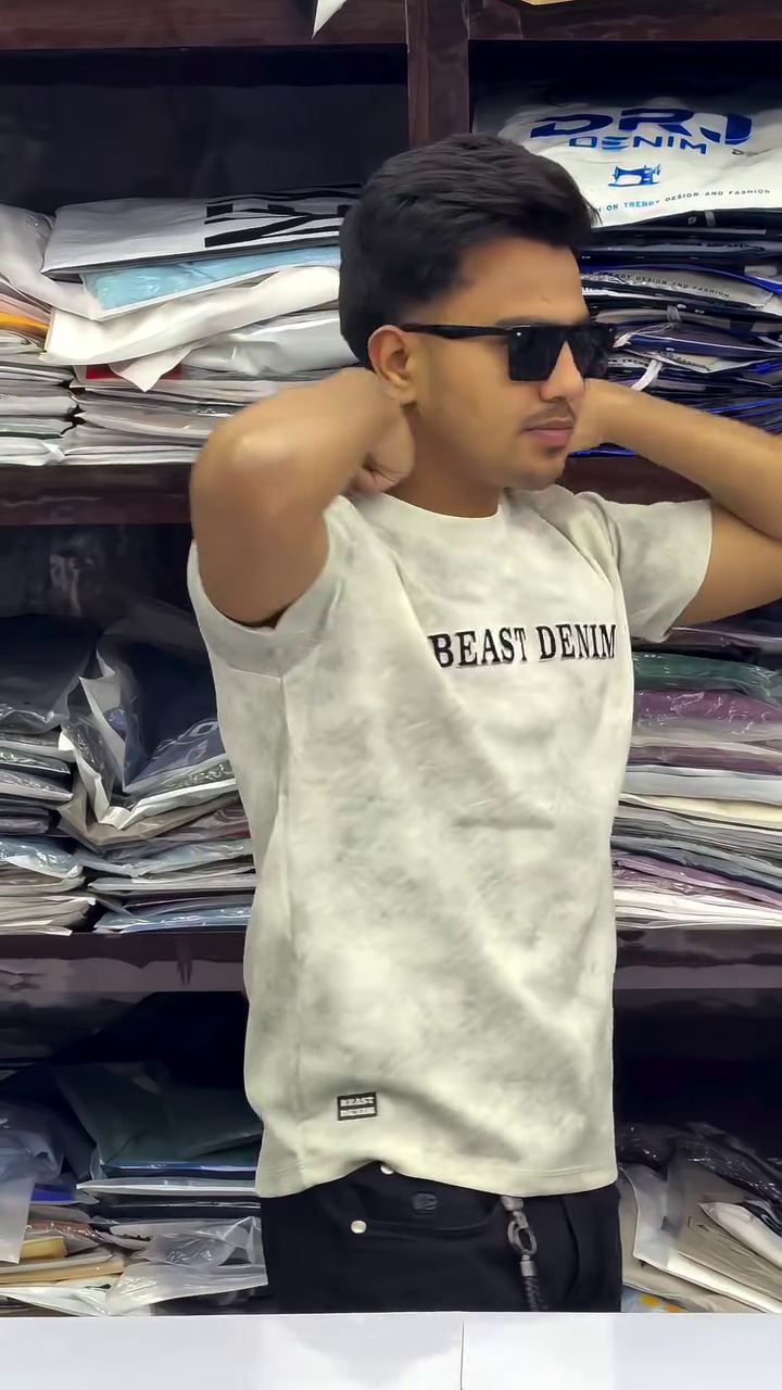 Pure Cotton Typography Printed Washed T-shirt