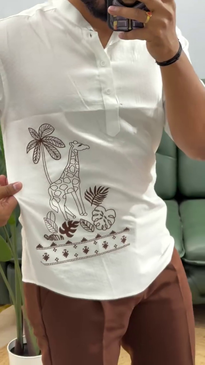 Men Zari A-Line Kurta - Image 2