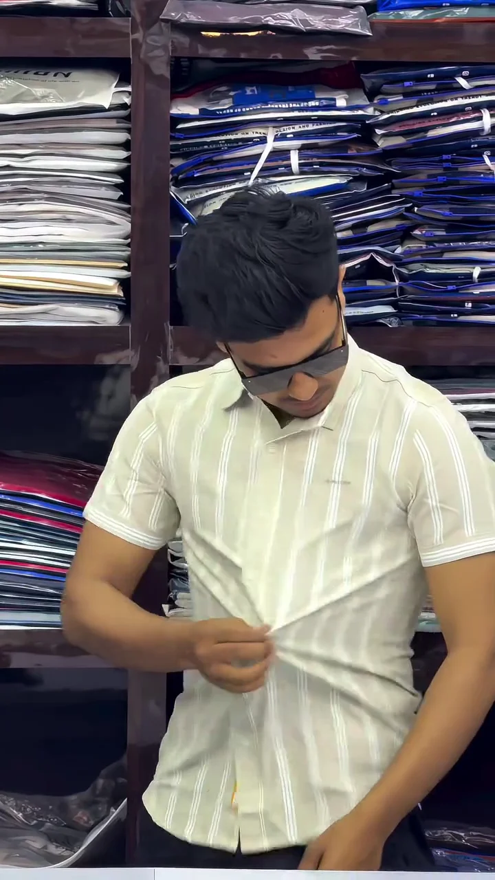 Men’s Cotton Striped Regular Fit Shirt - Image 9