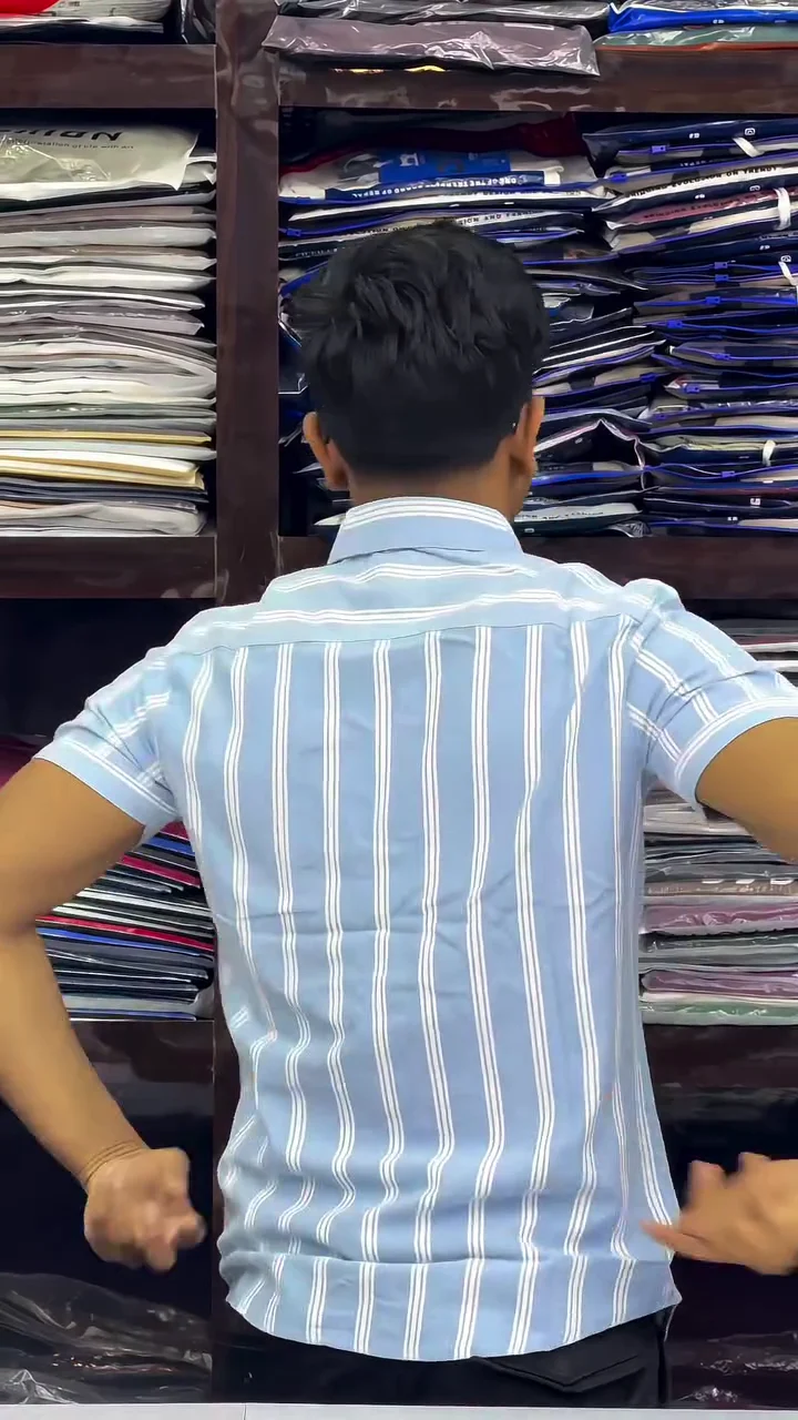 Men’s Cotton Striped Regular Fit Shirt - Image 6