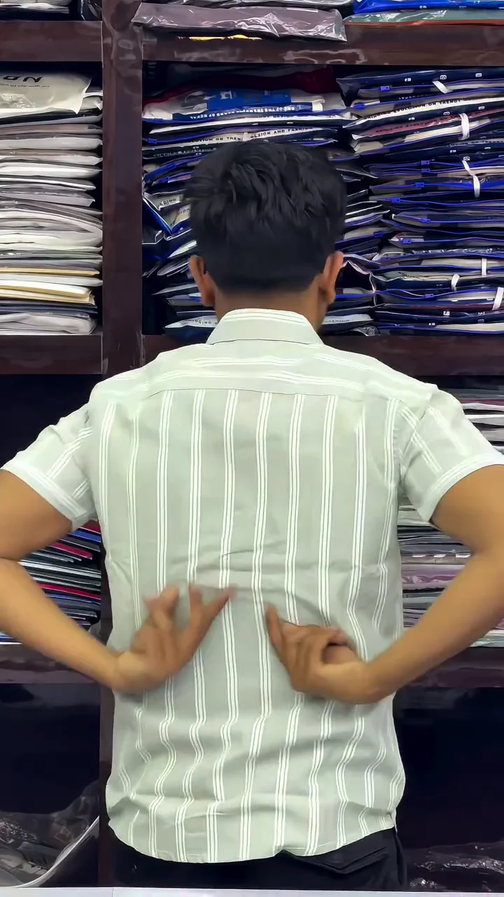 Men’s Cotton Striped Regular Fit Shirt - Image 2