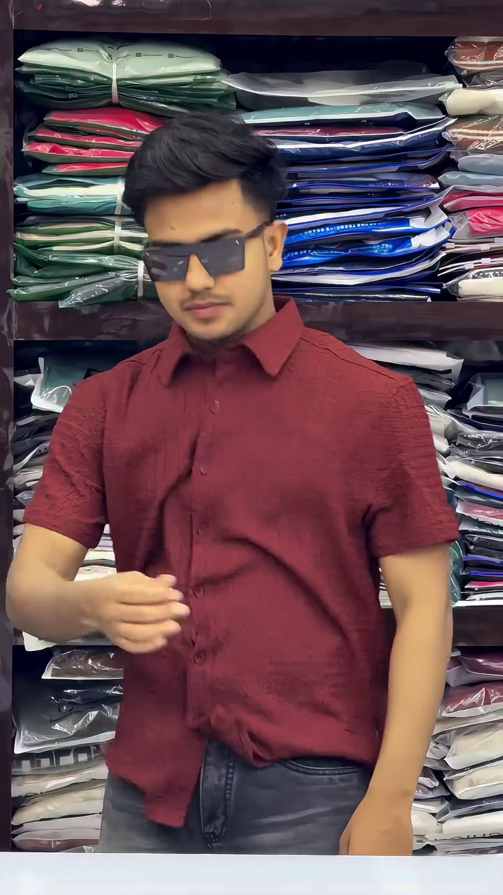 Self Design Textured Comfort Relaxed Fit Cotton Casual Shirt