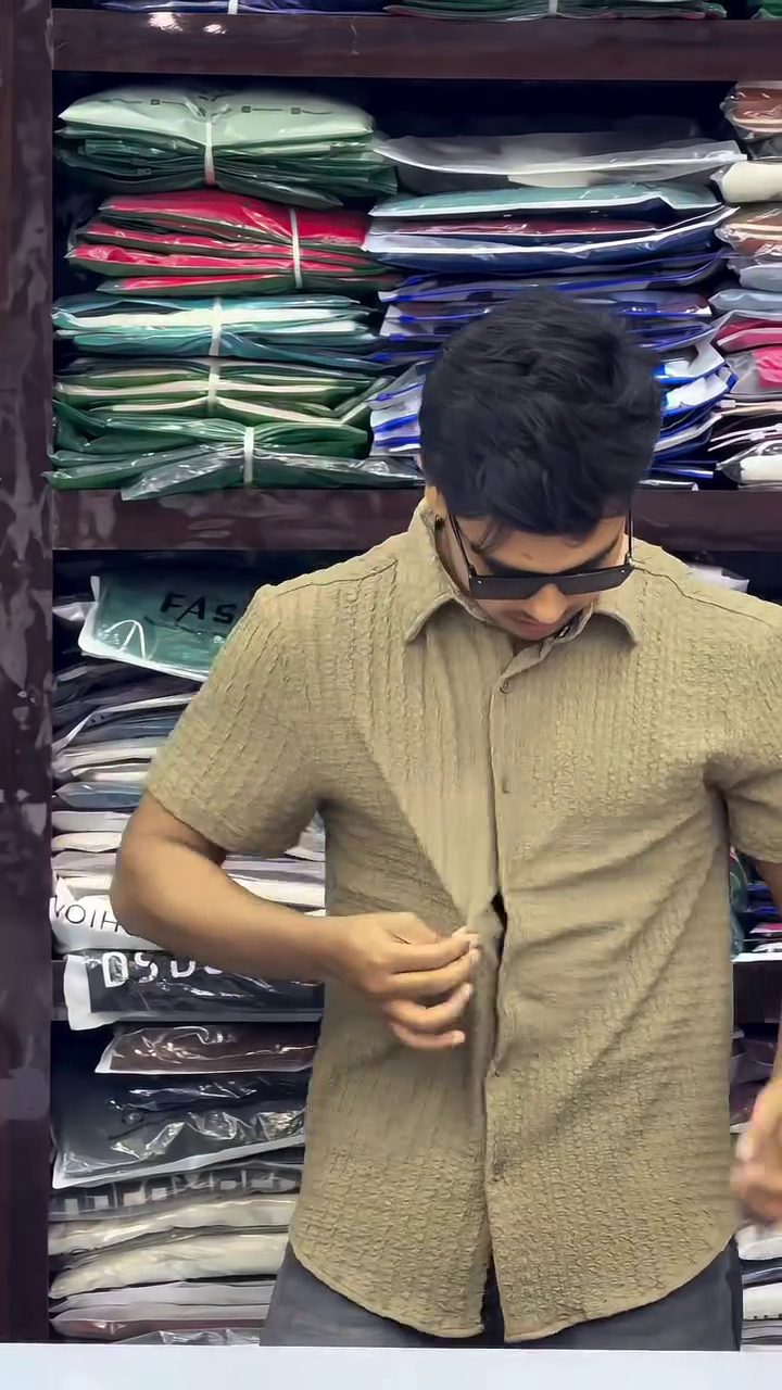 Self Design Textured Comfort Relaxed Fit Cotton Casual Shirt - Image 13