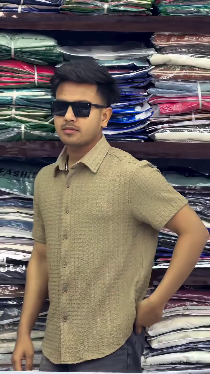 Self Design Textured Comfort Relaxed Fit Cotton Casual Shirt - Image 11