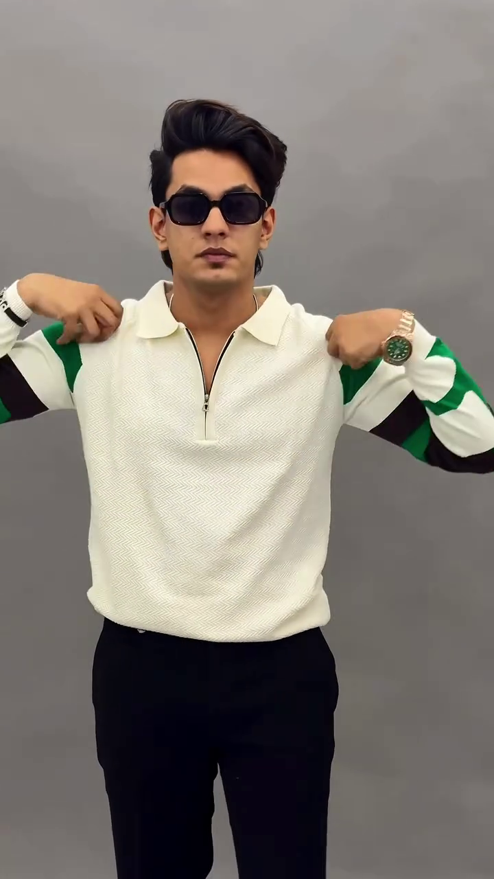 Men's Polo Neck Full Sleeve Regular Fit PolyCotton T-Shirt - Image 3