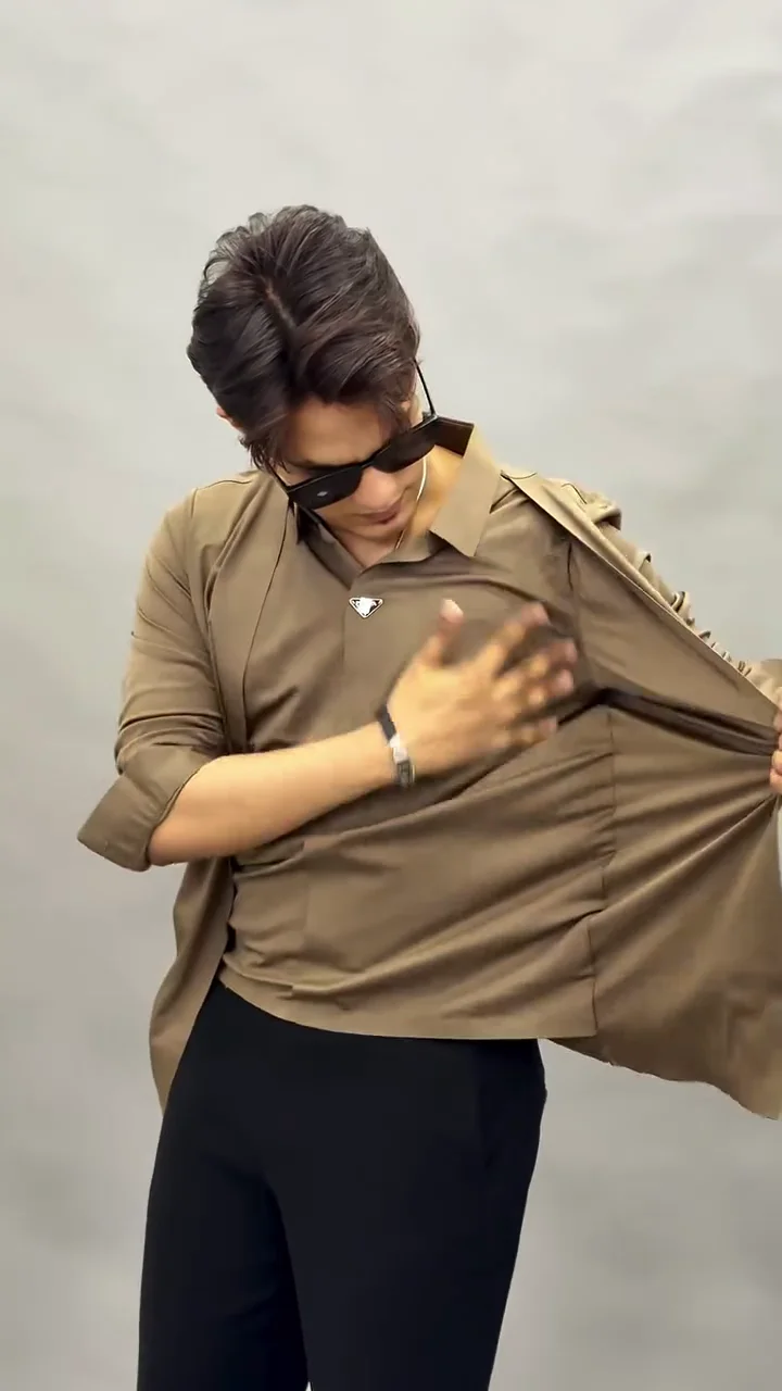 Classic Self Design Spread Collar Casual Shirt - Image 7