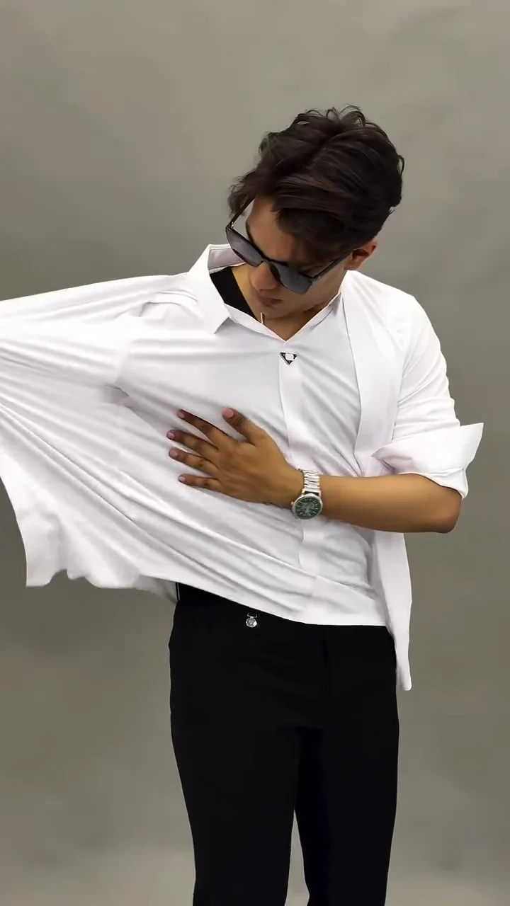 Classic Self Design Spread Collar Casual Shirt - Image 2