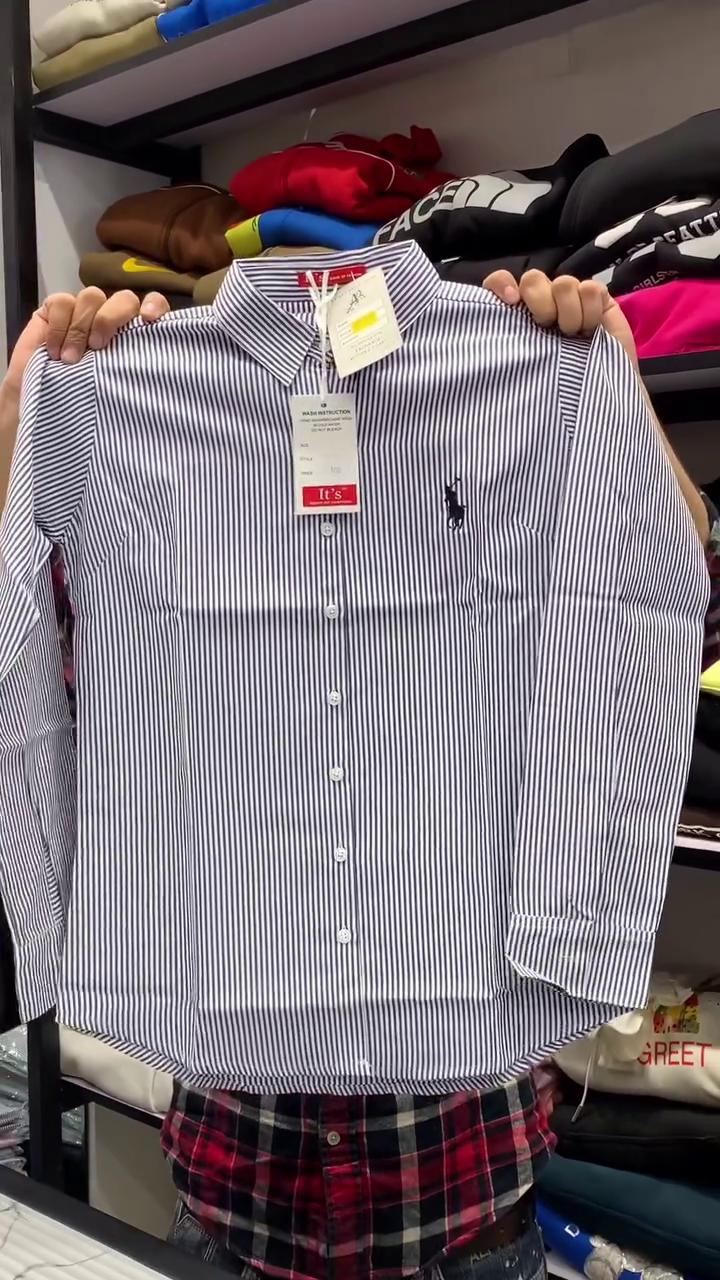 Men Striped Cotton Casual Shirt - Image 4
