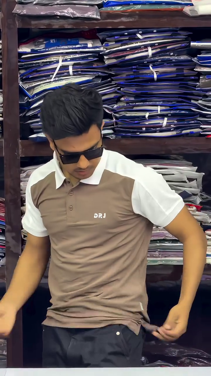 Men Printed Polo Collar Cotton Oversized Tshirt - Image 4