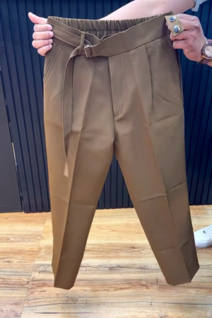 Men Mid-Rise Regular Fit Wrinkle Free Trousers