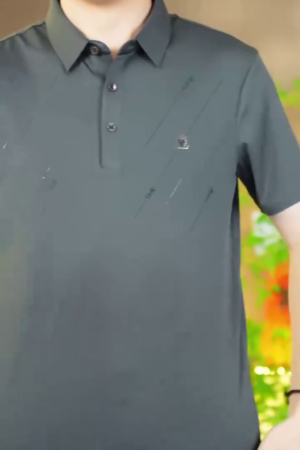 Men COTFLEX Solid Polo Collar Antimicrobial Slim Fit Sport T-shirt