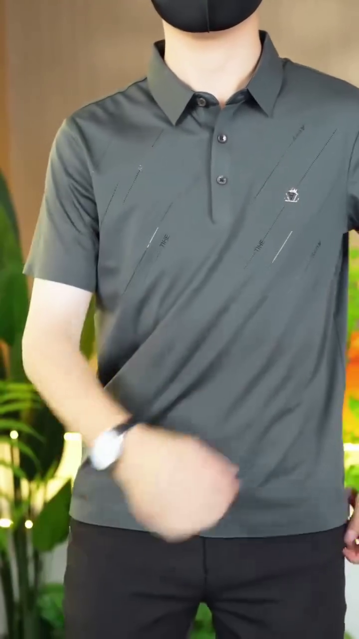 Men COTFLEX Solid Polo Collar Antimicrobial Slim Fit Sport T-shirt - Image 3