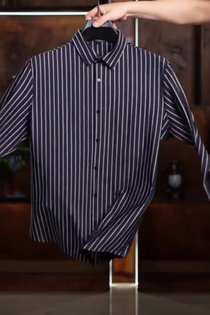 Men Slim Fit Striped Casual Shirt